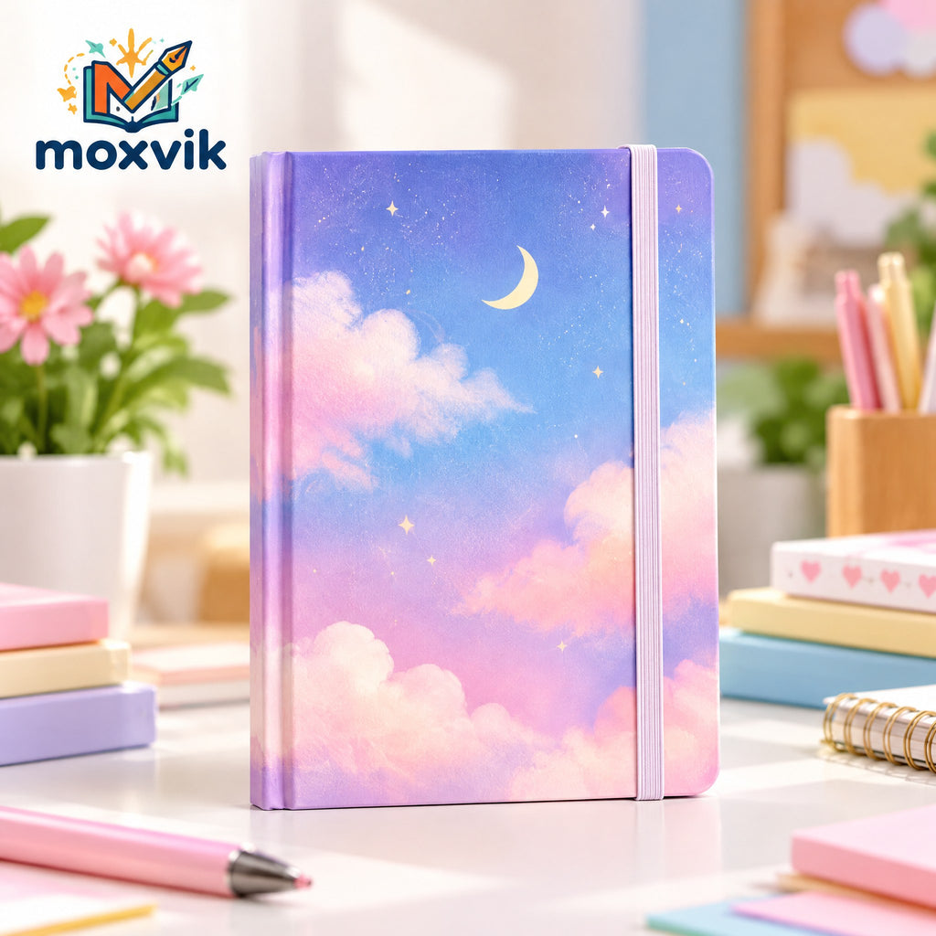 Moxvik Pastel Sky Hardcover Notebook, view 1
