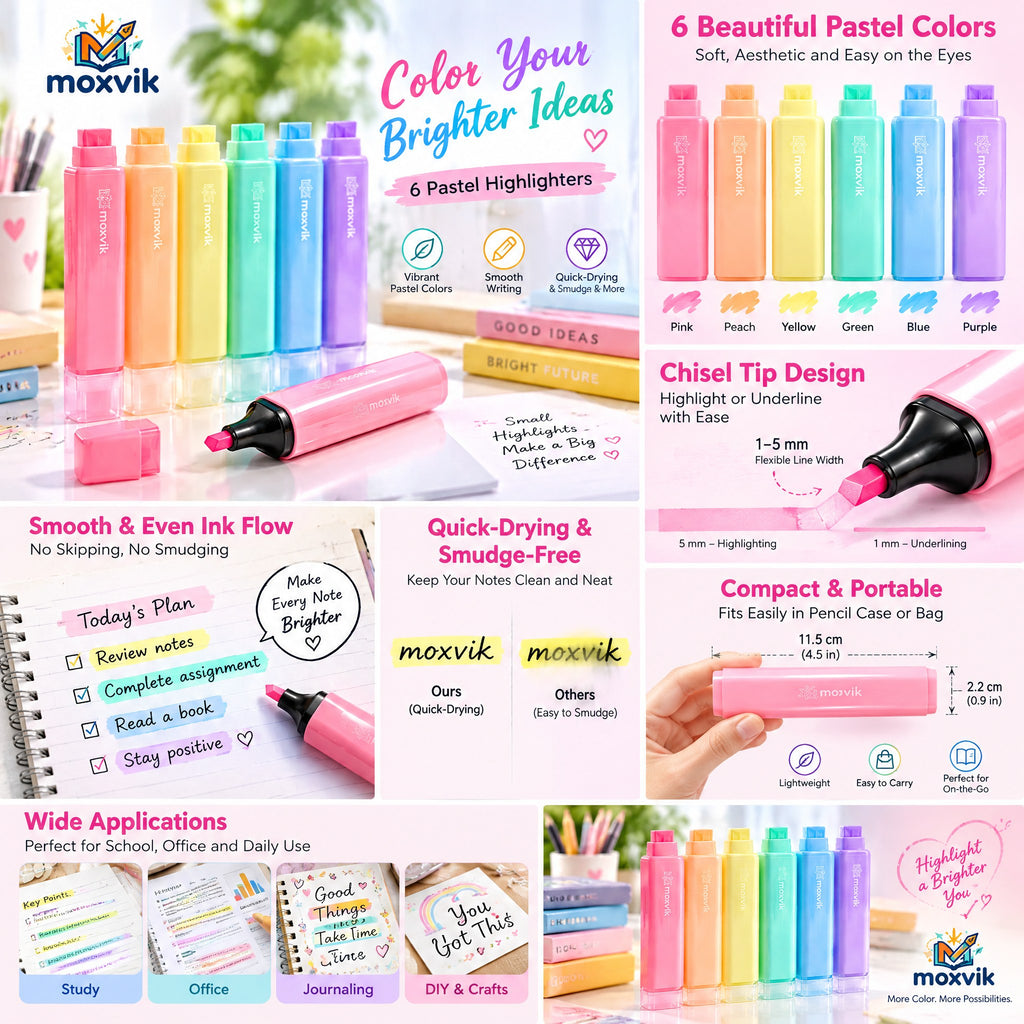 Moxvik Pastel Color Marker Set, view 3