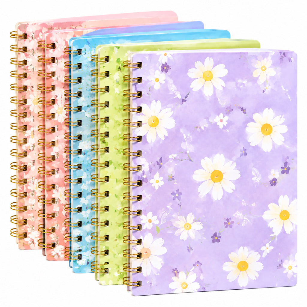 Moxvik Pastel Floral Spiral Notebook Set, view 5