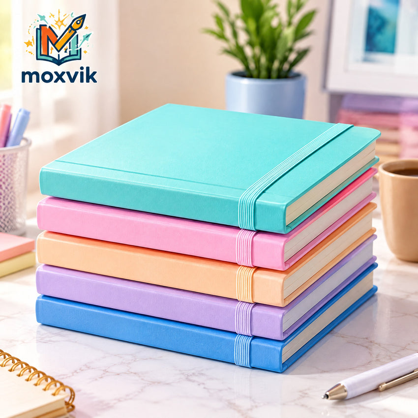 Pastel Color-Block Notebook Set