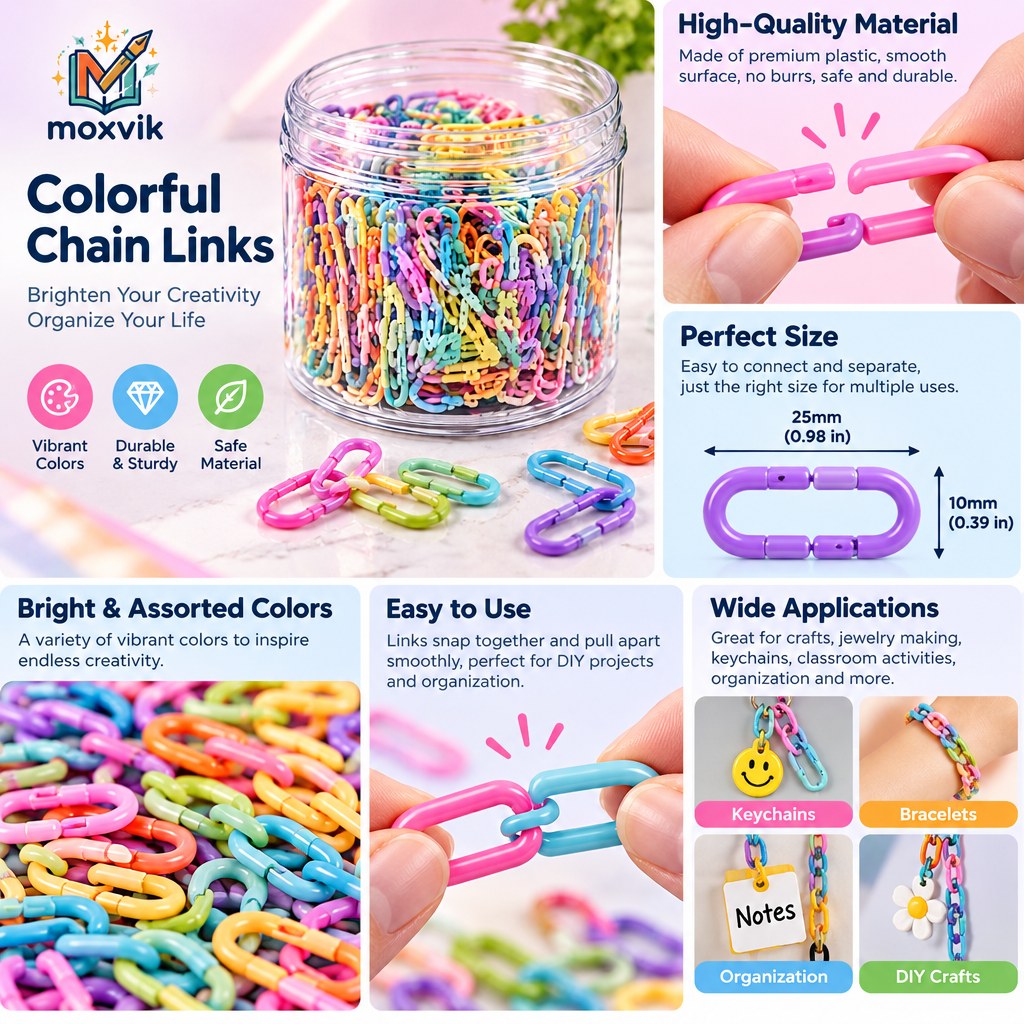 Moxvik Rainbow Paper Clip Jar, view 4